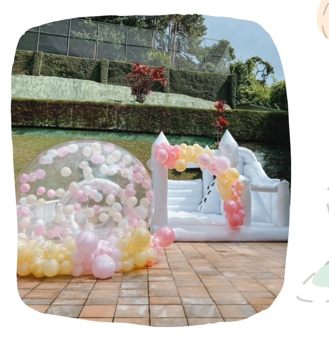 Bubble House e Mini Castle juntos